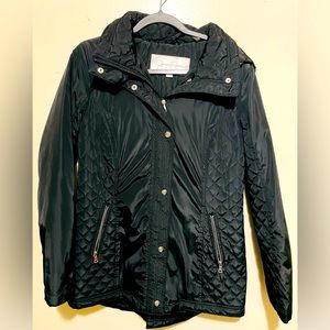 Jessica Simpson Black Rain Coat size Medium